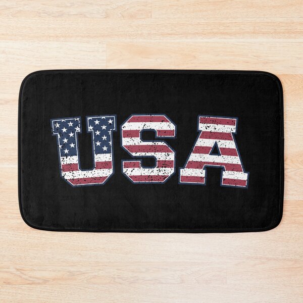 Item preview, USA Worn/Eroded Letters With American Flag (on black) designed and sold by STUDIO-72.