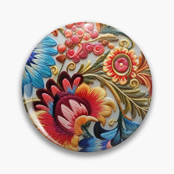 Item preview, Neon Folklore Bloom: Maximalist Embroidery Dreams designed and sold by BrainCurves.