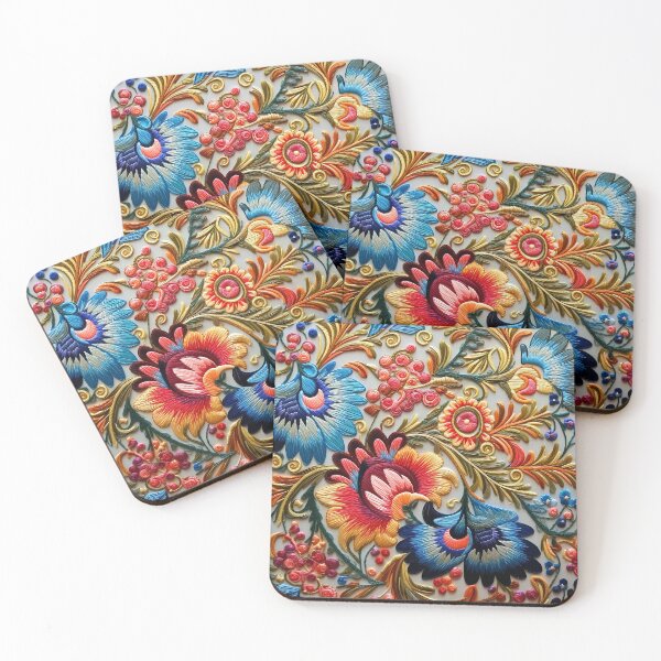 Item preview, Neon Folklore Bloom: Maximalist Embroidery Dreams designed and sold by BrainCurves.