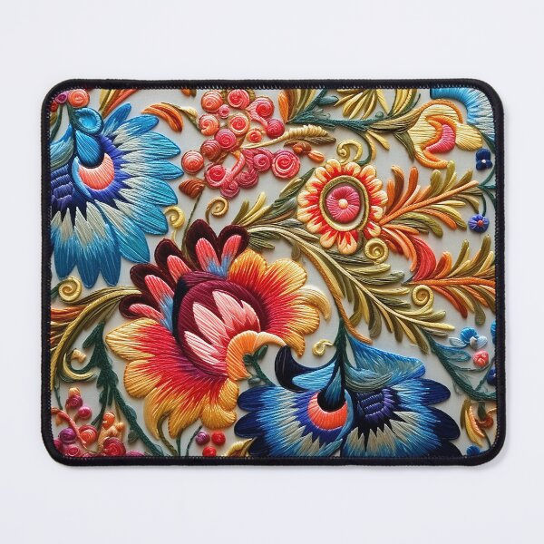 Item preview, Neon Folklore Bloom: Maximalist Embroidery Dreams designed and sold by BrainCurves.