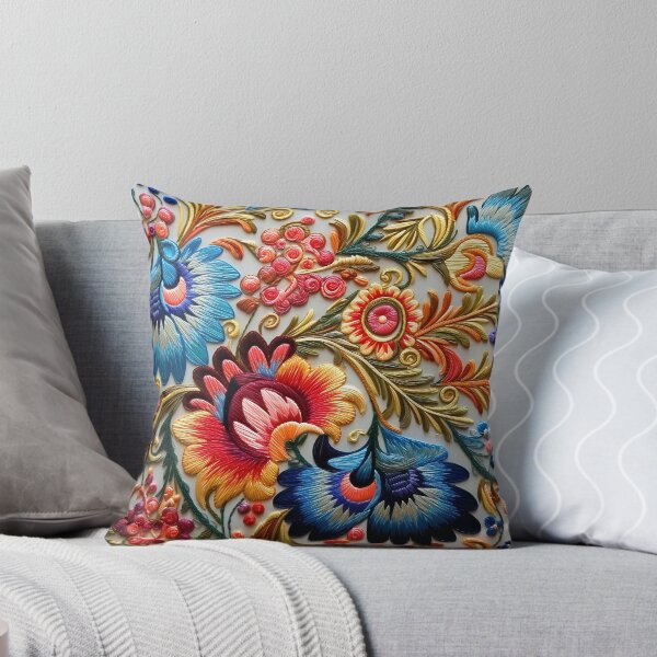 Item preview, Neon Folklore Bloom: Maximalist Embroidery Dreams designed and sold by BrainCurves.
