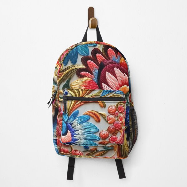 Item preview, Neon Folklore Bloom: Maximalist Embroidery Dreams designed and sold by BrainCurves.