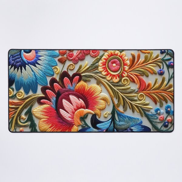 Item preview, Neon Folklore Bloom: Maximalist Embroidery Dreams designed and sold by BrainCurves.