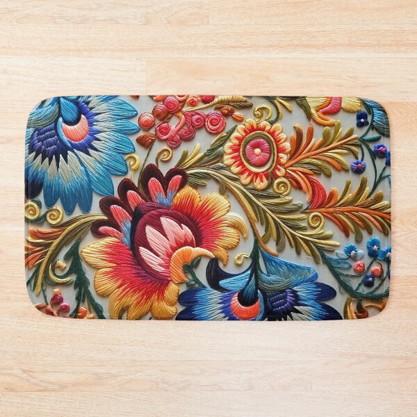 Item preview, Neon Folklore Bloom: Maximalist Embroidery Dreams designed and sold by BrainCurves.