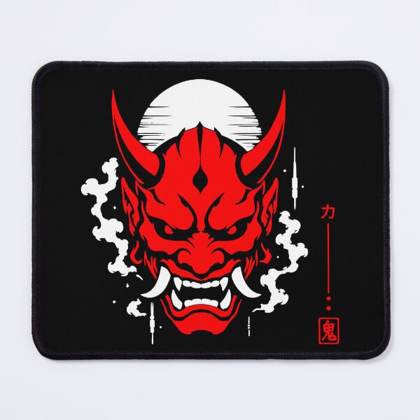 Item preview, Red Japanese Oni Mask Minimalist designed and sold by Naculuduhh.