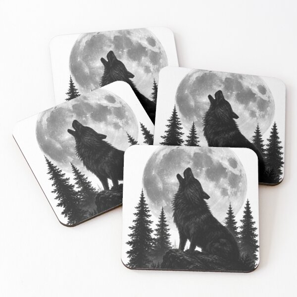 Item preview, Lone Wolf Dark Aesthetic Moon Design designed and sold by NovaInfinityStudio.