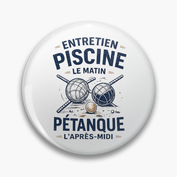 Item preview, Pool maintenance in the morning, pétanque in the afternoon designed and sold by Zopadesign.