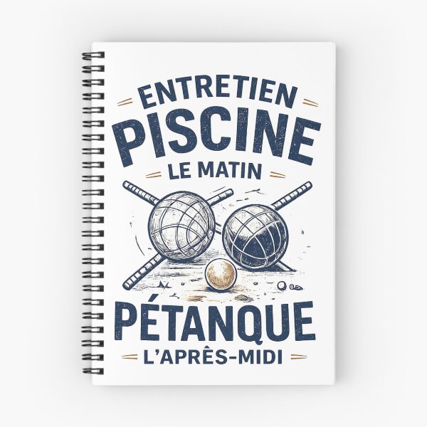 Item preview, Pool maintenance in the morning, pétanque in the afternoon designed and sold by Zopadesign.