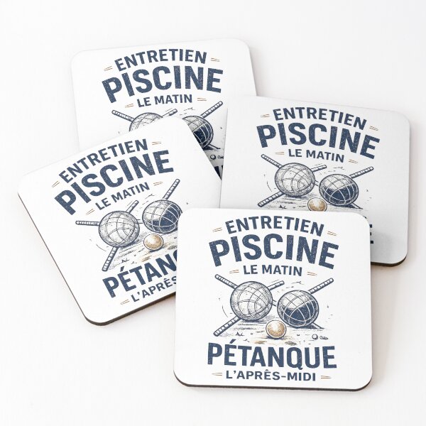 Item preview, Pool maintenance in the morning, pétanque in the afternoon designed and sold by Zopadesign.