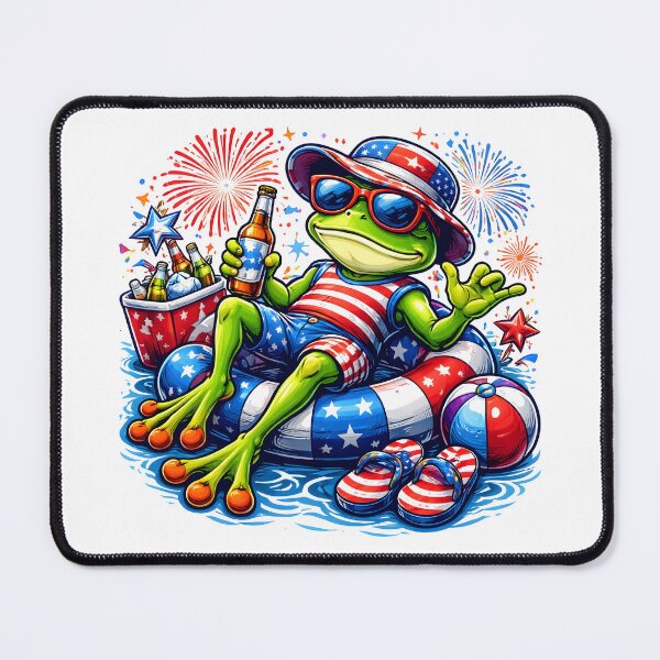 Item preview, Cool Patriotic Frog Summer 4th of July Party designed and sold by VintageSocArt.