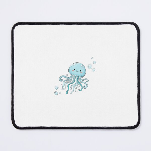Item preview, blue jellyfish with bubbles designed and sold by haebalagii.