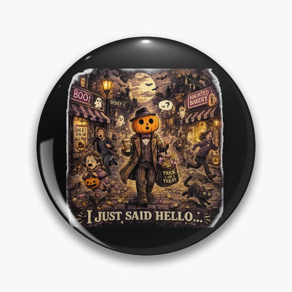 Item preview, I Just Said Hello Funny Pumpkin Halloween Design designed and sold by MotylekAnia.