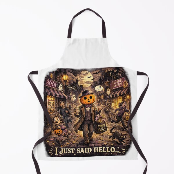 Item preview, I Just Said Hello Funny Pumpkin Halloween Design designed and sold by MotylekAnia.