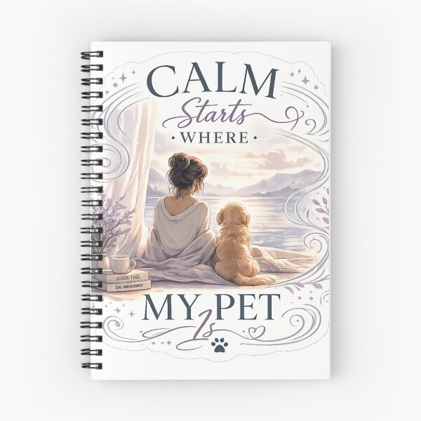 Item preview, Calm Starts Where My Pet Is Peaceful Dog Lover Aesthetic Shirt designed and sold by Safe Haven Pets.