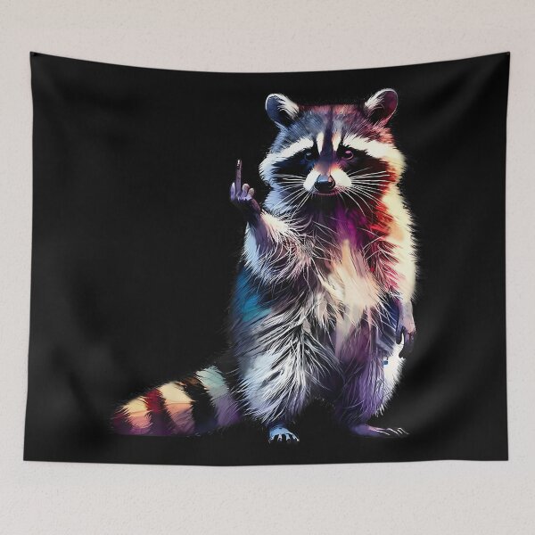 Item preview, Raccoon Middle Finger Trash Panda Racoon Sarcastic Humor designed and sold by NatalieCWilk.
