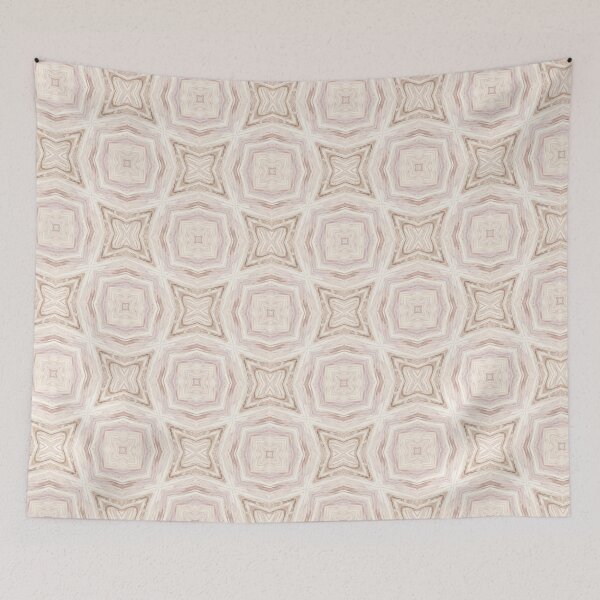 Item preview, Soft Neutral Kaleidoscope Pattern | Beige Geometric Marble Abstract Aesthetic designed and sold by MegaNovaArt.