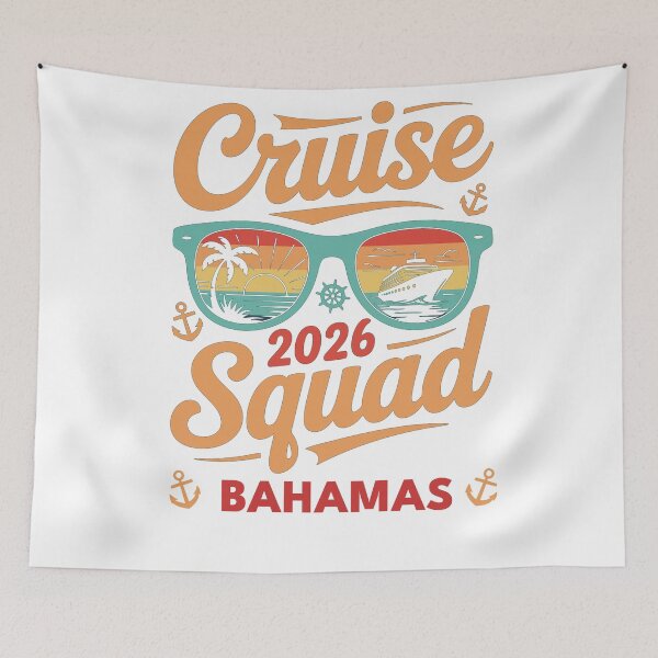 Item preview, Cruise Squad Bahamas 2026 Vacation Shirt Retro Cruise Design designed and sold by Raygunes.