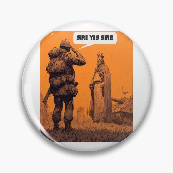 Item preview, Sire Yes Sire! | Sarcastic Medieval Soldier Salute Design designed and sold by Ignorant-Artist.