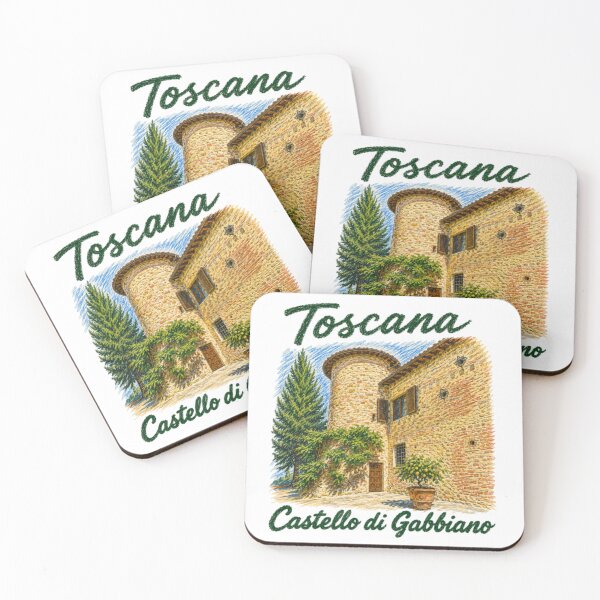 Item preview, Toscana – Castello di Gabbiano – Tuscan illustration designed and sold by JOANNASKAH.