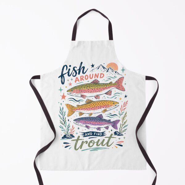 Item preview, Fish Around And Find Trout Funny Vintage Fishing Pun designed and sold by VintageSocArt.
