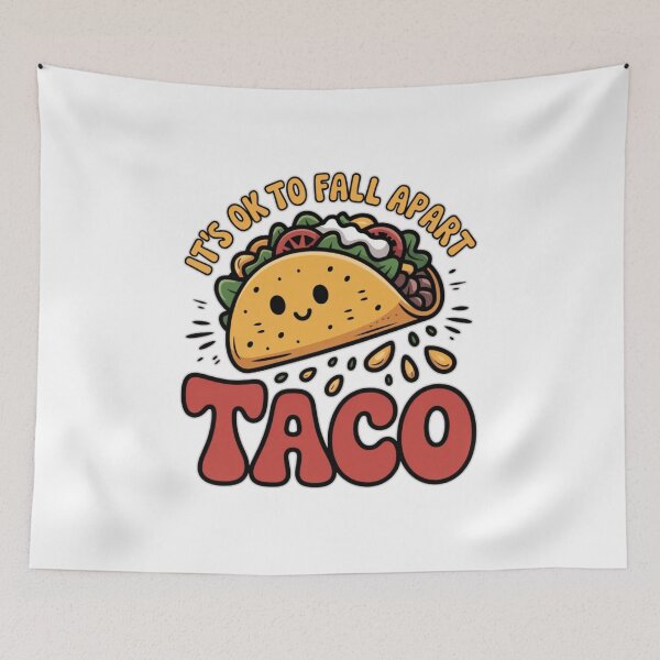 Item preview, Funny Taco Shirt – It’s OK to Fall Apart, Taco T-Shirt designed and sold by MerchlyMike.