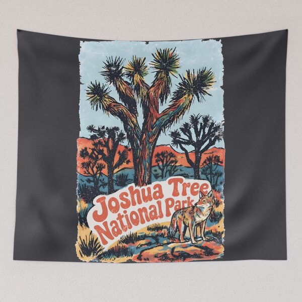 Item preview, Joshua Tree National Park Desert Landscape Cute Coyote designed and sold by HowToCanadian.
