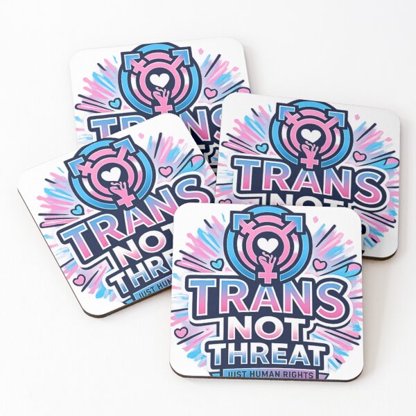 Item preview, Trans Not Threat – Human Rights Pride PNG Design designed and sold by arifali786.