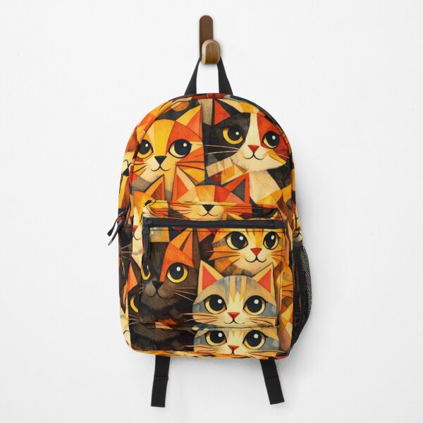 Item preview, Geometric Kawaii Cat Pattern Art designed and sold by Aramdesing.