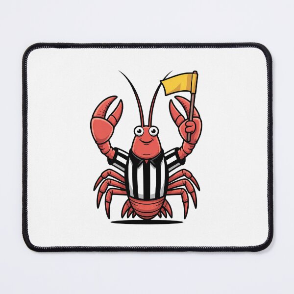 Item preview, Referee Crawfish Holding Yellow Flag designed and sold by AbanoubStore.