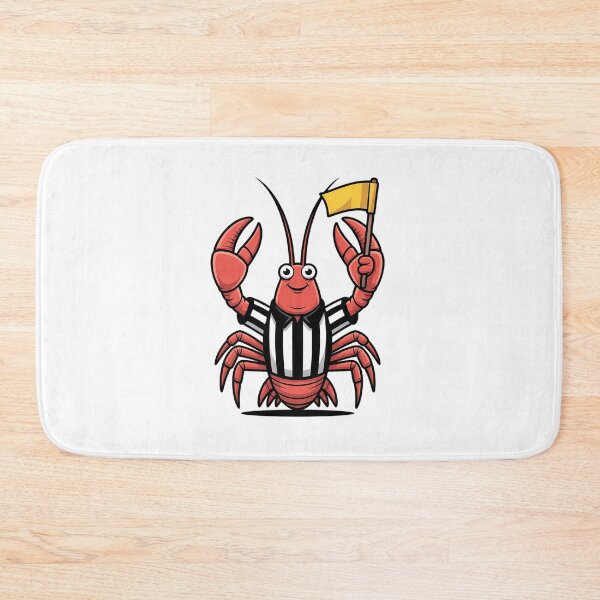 Item preview, Referee Crawfish Holding Yellow Flag designed and sold by AbanoubStore.