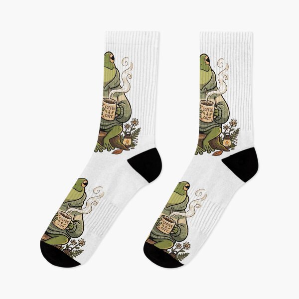 Item preview,  Coffee Cozy Frog in Oversized Hoodie – Cute Relaxing Cartoon Aesthetic designed and sold by ArtsyExplorer.