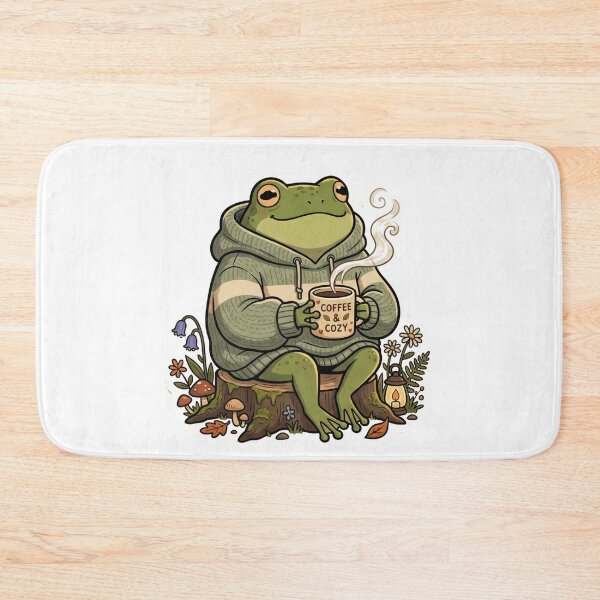 Item preview,  Coffee Cozy Frog in Oversized Hoodie – Cute Relaxing Cartoon Aesthetic designed and sold by ArtsyExplorer.