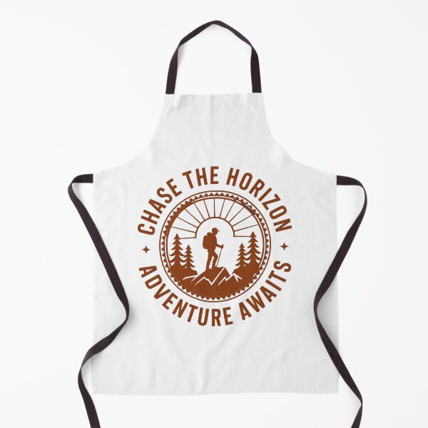 Item preview, Chase the horizon adventure awaits hiker badge outdoor print designed and sold by icemanphotos.