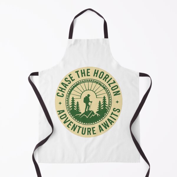 Item preview, Chase the horizon adventure awaits hiker badge outdoor print designed and sold by icemanphotos.