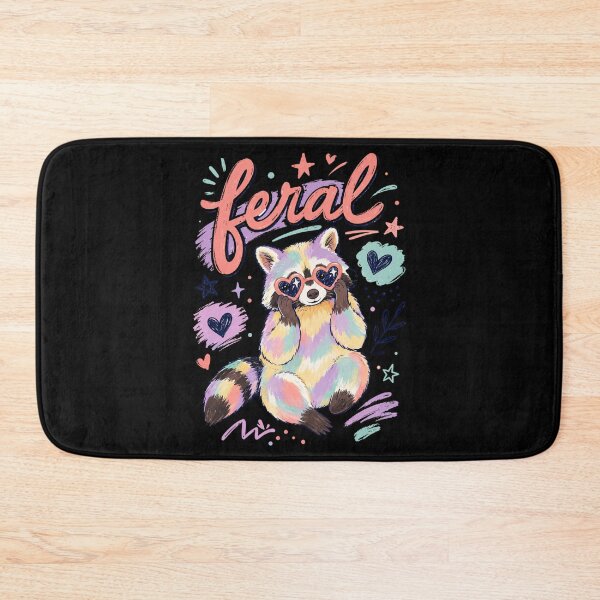 Item preview, Feral Pastel Raccoon Heart Sunglasses Trash Panda designed and sold by VintageSocArt.