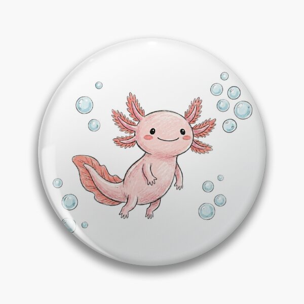 Item preview, axolotl with bubbles designed and sold by haebalagii.