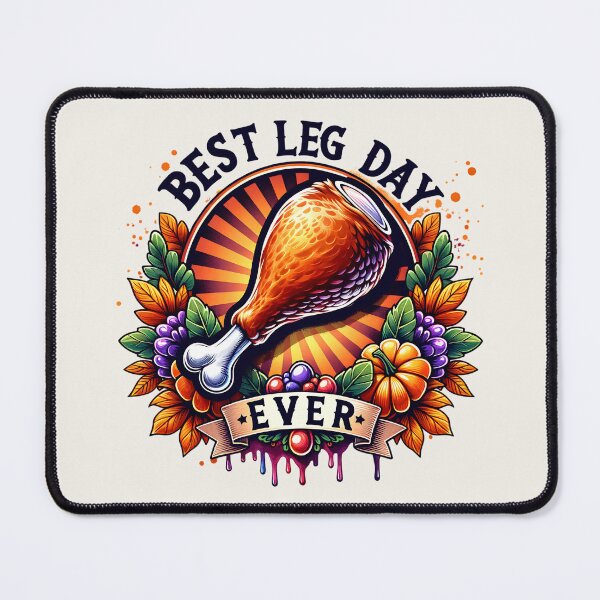 Item preview, Best Leg Day Ever - Thanksgiving Turkey Fitness Humor designed and sold by Testarossi Designs.