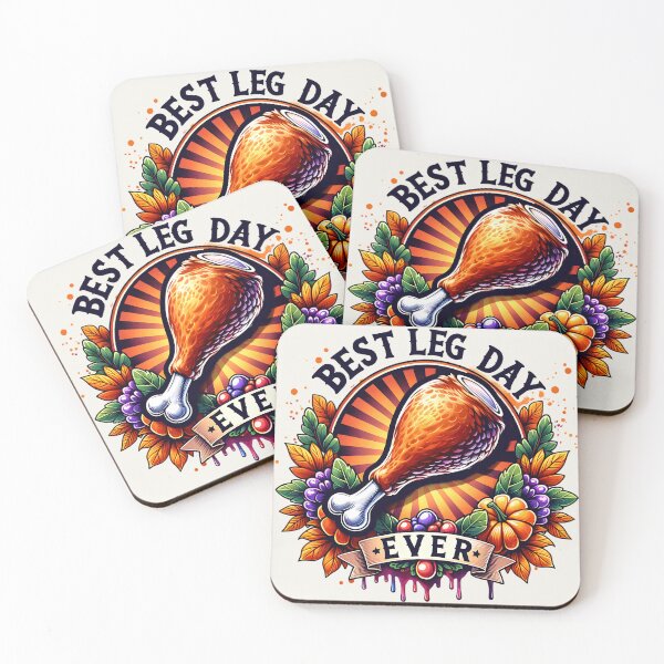 Item preview, Best Leg Day Ever - Thanksgiving Turkey Fitness Humor designed and sold by Testarossi Designs.