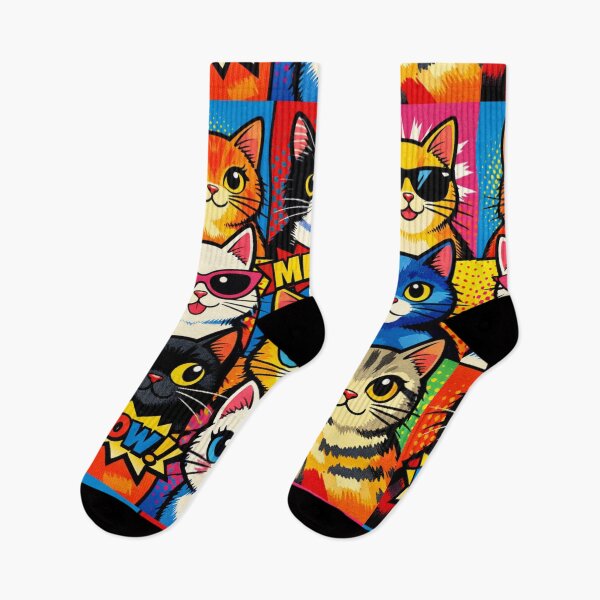Item preview, Pop Art Kawaii Cats Illustration designed and sold by Aramdesing.