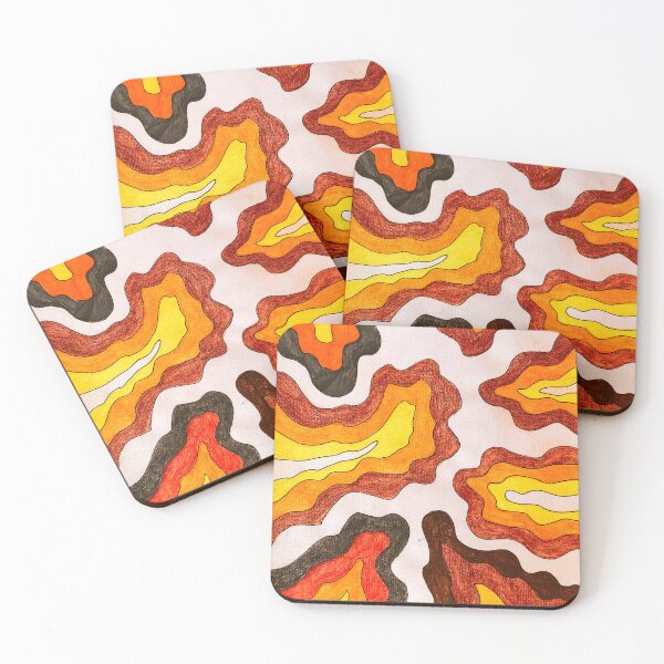 Item preview, Retro Earthy Waves - Groovy Abstract Terracotta Art designed and sold by Stitched Stories.