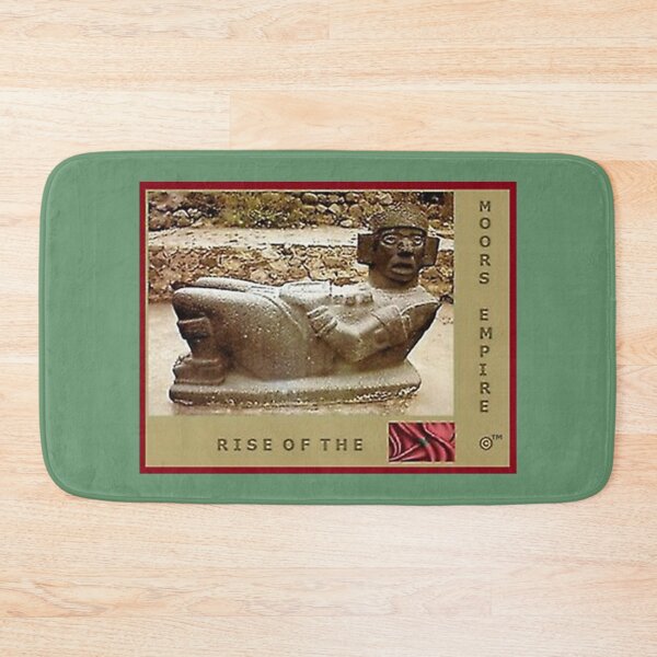 Item preview,   Mu’ur (UM) Empire™ al-Benhadiel©™ design, Mayan statue, green background designed and sold by HardyKnitDesign.