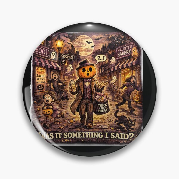 Item preview, Was It Something I Said Funny Pumpkin Halloween Design designed and sold by MotylekAnia.