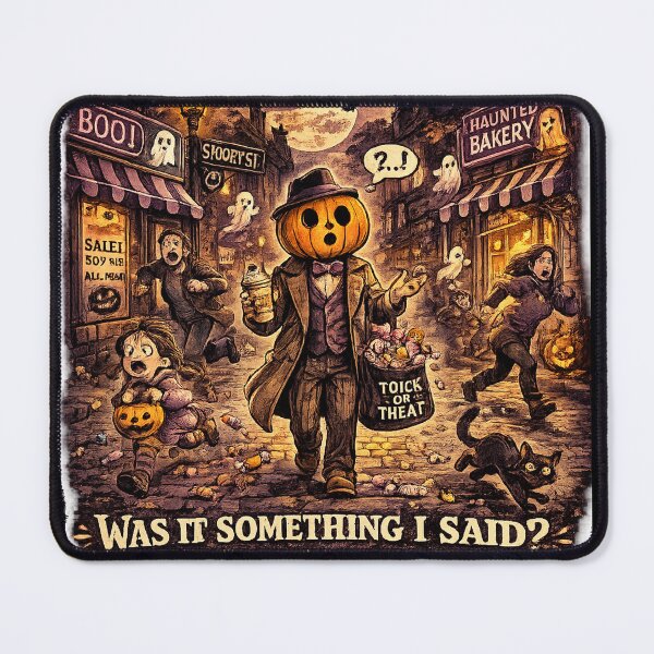 Item preview, Was It Something I Said Funny Pumpkin Halloween Design designed and sold by MotylekAnia.