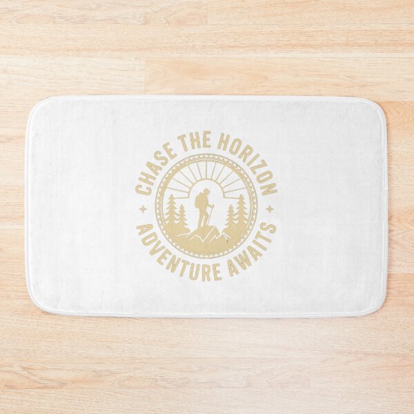 Item preview, Chase the horizon adventure awaits hiker badge outdoor print designed and sold by icemanphotos.