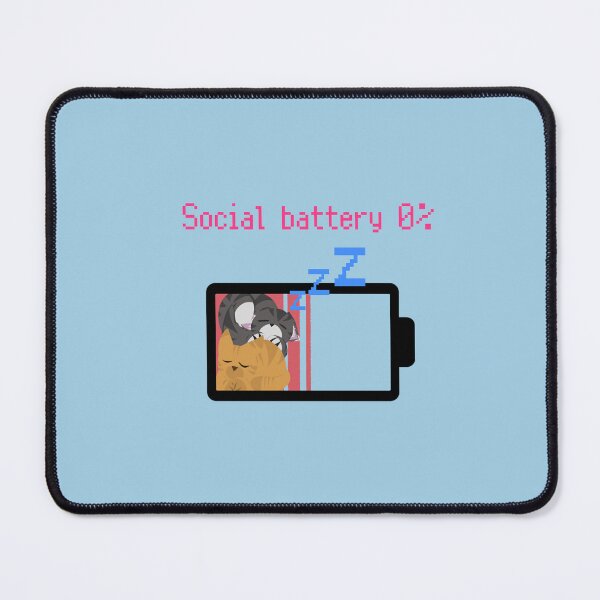 Item preview, Cats Social Battery Down designed and sold by PickleThings99.