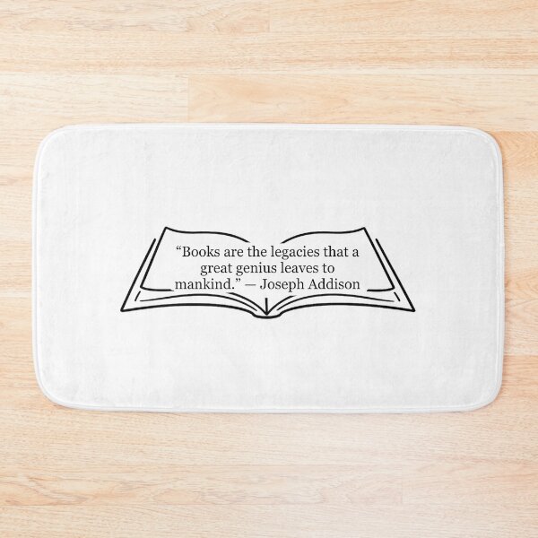 Item preview, Books Are the Legacies That a Great Genius Leaves to Mankind — Joseph Addison Quote designed and sold by The Prose Atelier.