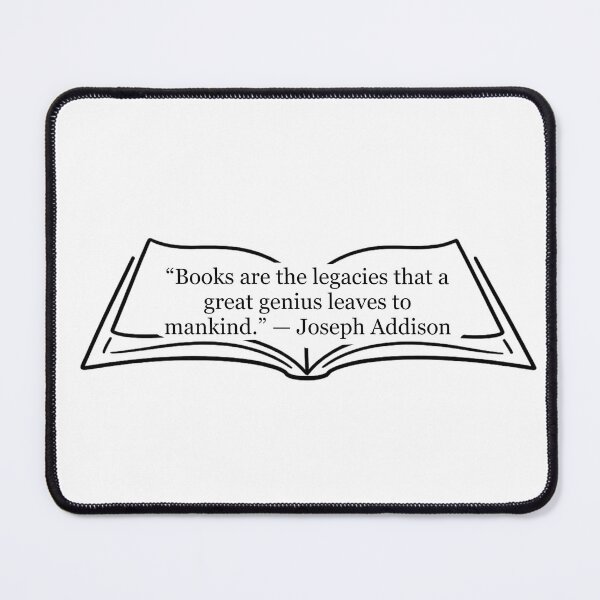 Item preview, Books Are the Legacies That a Great Genius Leaves to Mankind — Joseph Addison Quote designed and sold by The Prose Atelier.