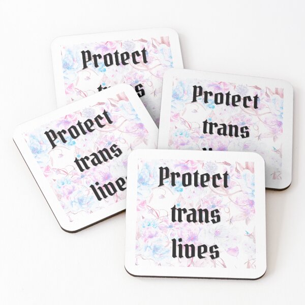 Item preview, Protect trans lives designed and sold by DollyPopPrints.