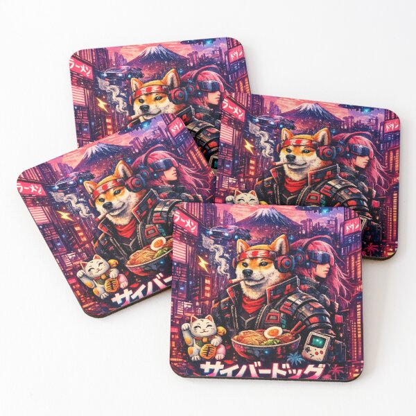 Item preview, Cyber Shiba Samurai Vaporwave Japan Aesthetic designed and sold by Essamiy.