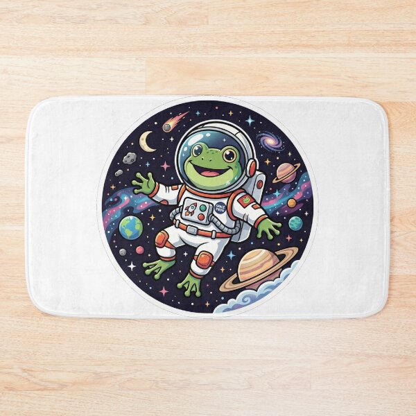 Item preview, Space Frog Astronaut – Cute Cosmic Frog Floating Among Stars & Planets designed and sold by ArtsyExplorer.